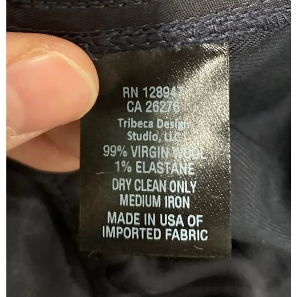 Nili Lotan Aida Wool-Blend Twill Pants in Blue - Picture 14 of 14